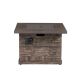 Hampton Bay Peyton 35inch W x 24inch H Square MGO Liquid Propane Fire Pit in Distressed Brown
