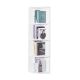 Basicwise 51inch White Wood 4-shelf Corner Bookcase