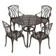 Nuu Garden Antique Bronze 5-pc Cast Aluminum Outdoor Bistro Conversation Set - SCD005-01A