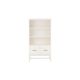Home Decorators Collection 61.1-inch Ivory Wood 3-shelf Standard Bookcase w/ Adjustable Shelves