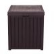 VEVOR 51 Gal. Outdoor Garden Brown Plastic Storage Deck Box Storage Chest