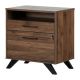 South Shore Helsy Natural Walnut Decorative Lateral File Cabinet with 2-Drawers