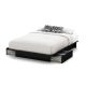 South Shore Step One Pure Black Queen Platform Bed w/ Storage