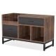 Frances 2-Drawers Black and Brown Wood File Cabinet, Rustic Lateral Filing Cabinet