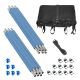 Upper Bounce Trampoline Enclosure Set to Fits 12-ft Round Frames, for 3 or 6 W-Shaped Legs -Set Includes: Net, Poles & Hardware Only