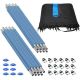 Upper Bounce Trampoline Enclosure Set to Fits 10-ft Round Frames, for 4 or 8 W-Shaped Legs -Set Includes: Net, Poles & Hardware Only
