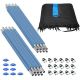 Upper Bounce Trampoline Enclosure Set to Fits 14-ft Round Frames, for 4 or 8 W-Shaped Legs -Set Includes: Net, Poles & Hardware Only