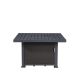 Hampton Bay Vendome 42inch x 24inch Square Aluminum Propane Fire Pit in Grey