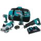 Makita 18V 5.0 Ah LXT Lithium-Ion Brushless Cordless Combo Kit (Hammer Drill/Impact Driver/Circ Saw/Recip Saw/Light)