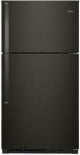 Whirlpool - 21.3 Cu. Ft. Top-Freezer Refrigerator - Black stainless steel