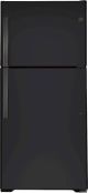 GE - 21.9 Cu. Ft. Top-Freezer Refrigerator - Black Slate