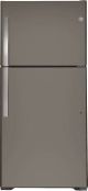 GE - 21.9 Cu. Ft. Top-Freezer Refrigerator - Slate