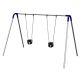 Ultra Play Playground Single Bay Commercial Bipod Swing Set with Tot Seats and Blue Yokes