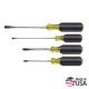 Klein Tools 4-Piece Assorted Screwdriver Set- Cushion Grip Handles