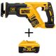 DEWALT 20V MAX XR Cordless Brushless Compact Reciprocating Saw and (1) 20V 6.0Ah Battery