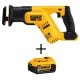 DEWALT 20V MAX Cordless Compact Reciprocating Saw with 20V 5.0Ah Premium Battery Pack