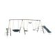 XDP Recreation Deerfield 10-Child Capacity Kids Swing Set with Outdoor Playground