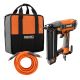 RIDGID Pneumatic 18-Gauge 2-1/8 in. Brad Nailer w/ CLEAN DRIVE Technology, and Tool Bag, with 1/4 in. 50 ft. Lay Flat Air Hose