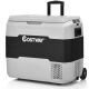 Costway 42 QT Portable Car Refrigerator -4¬∞F to 50¬∞F Dual-Zone Car Chest Cooler in Gray