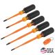 Klein Tools Screwdriver Set, 1000V Slim-Tip Insulated and Magnetizer, 6-Piece
