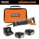 RIDGID 18V Brushless Cordless Reciprocating Saw with (2) 4.0 Ah Batteries, 18V Charger, and Bag
