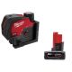 Milwaukee M12 12-Volt Lithium-Ion Cordless 125 ft. Green Cross Line/Plumb Points Laser Level Kit with 3.0 and 4.0 Ah Battery