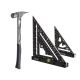Stiletto 15 oz. TiBone Milled Face with Curved Handle with 7 in. Carpenter Square with Level and 4.5 in. Trim Square (3-Piece)