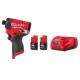Milwaukee M12 FUEL 12V Lithium-Ion Brushless Cordless 1/4 in. Hex Impact Driver w/M12 Compact 2.0 Ah Battery (2-Pack) Starter Kit