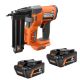 RIDGID 18V Brushless Cordless 18-Gauge 2-1/8 in. Brad Nailer with 18V 8.0 Ah Max Output EXP Battery (2-Pack)
