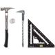 Milwaukee 15 oz. TiBone Milled Face with Curved Handle, Mallet Cap, and 12 in. Titanium Clawbar Nail Puller with Dimpler (3-Piece)