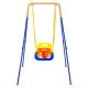 VEVOR Swing Sets for Backyard, 3-in.-1 Toddler Swing Set with 4 Sandbags, Foldable Metal Stand, Easy to Assemble