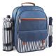 Oyezvary 32 Liters Insulated Backpack for 2-Person with Blanket Compartment Set for Couple Soft-Side Cooler, Blue & Stripe