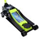 WRIGHTMASTER 3.5 Ton Low Profile Hydraulic Steel Floor Jack with Dual Piston Quick Lift Pump 4 in.-21 in. Green