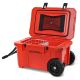 Gilati Red 55 qt. Portable Chest Cooler, Leak-Proof Outdoor Insulated Cooler with Handle and Wheels for Camping, Beach, Boat