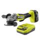 RYOBI ONE+ HP 18V Brushless Cordless 4-1/2 in. Angle Grinder Kit with 4.0 Ah HIGH PERFORMANCE EDGE Battery and Charger