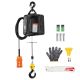 SKYSHALO 2-in-1 1100lbs Electric Hoist Winch, 1500W Portable Power Winch Crane, 22.9ft. Lifting Height, with Wired Remote Control