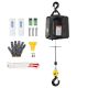 SKYSHALO 1100 lbs. Electric Hoist Winch, 2-in-1 1500 W Portable Power Winch Crane, 23 ft. Lifting Height, for Garage, Warehouse