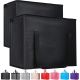 Misopily 32 qt. 2-Pack Insulated Reusable Grocery Bags with Zippered Top for Frozen Foods and Cooler Shopping, XL Large Black