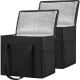 Misopily 32 qt. Insulated Reusable Grocery Bags 2 Pack Foldable Cooler Bag with Side Mesh Pocket for Food Delivery and Shopping
