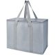Misopily 31 qt. XL Large Insulated Trunk Organizer Grocery Cooler Bags Reusable Grey Zipped Foldable Holds 24 Bottles 4 Pack