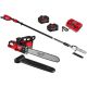 Milwaukee M18 FUEL 18V Brushless Cordless 20 in. Dual Battery Chainsaw w/ Telescoping Pole Saw, (2) 8. 0Ah Batteries, Charger