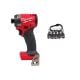 Milwaukee M18 FUEL 18V Lithium-Ion Cordless 1/4 in. Hex Impact Driver (Tool-Only) & 5-PC Hex Bit Holder & Carabiner