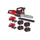 Milwaukee M18 FUEL 16 in. 18V Brushless Cordless Battery Powered Chainsaw w/ (2) 12.0 Ah & (2) 8.0 Ah FORGE Battery, (2) Charger