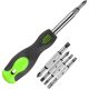 Yichuhaoxi 8 in 1 Multi-Purpose Screwdriver Set 7.7 in. Shank 8 Bit High-Strength Steel Ergonomic Hand Tool 1-Piece
