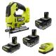 RYOBI ONE+ 18V HIGH PERFORMANCE Kit w/ (2) 4.0 Ah Batteries, 2.0 Ah Battery, Charger & FREE ONE+ HP Brushless Cordless Jig Saw