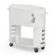 VINGLI 70 qt. Rolling Ice Chest on Wheels, Patio Cooler Party Bar Drink Cooler Cart with Bottle Opener and Ice Scoop