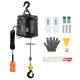 VEVOR 3-in-1 Electric Hoist Winch, 1100 lbs. 1500W Portable Power Winch Crane, 110V/120V 22.9 ft. Lifting Height, 13 ft. /min