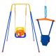 LUKVIZO 2-in-1 Swing Set and Baby Jumper with Foldable Metal Stand, Heavy Duty Kids Swing and Bouncer for Indoor/Outdoor Play