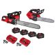 Milwaukee M18 FUEL 18V Brushless Cordless 20 in. Dual Battery Chainsaw Kit w/ Top Handle Chainsaw, (4) 8.0 Ah Battery, Charger