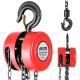 VEVOR Hand Chain Hoist, 1 Ton 2200 lbs. Capacity, Manual Chain Block, Upgrade G70 Galvanized Chain, 10 ft. Lifting Height, Red
